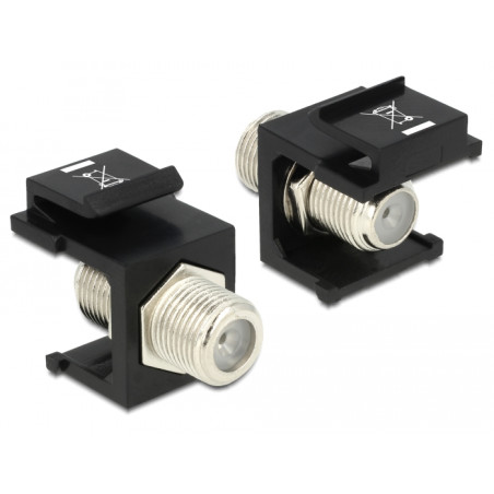 Delock Keystone Modul F Buchse zu F Buchse schwarz