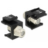 Delock Keystone Modul F Buchse zu F Buchse schwarz