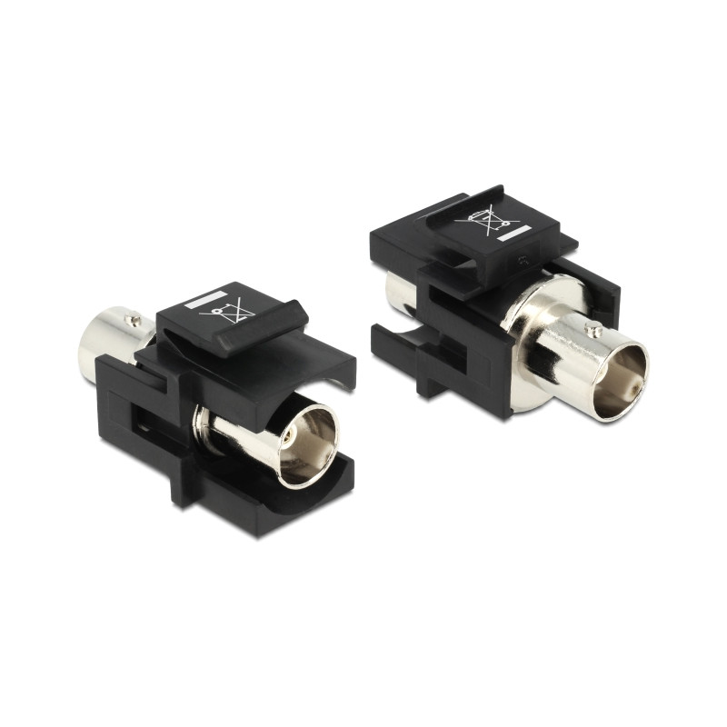 Delock Keystone Modul BNC Buchse zu BNC Buchse 50 Ohm schwarz