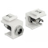 Delock Keystone Modul DC 5,5 x 2,1 mm Buchse weiß