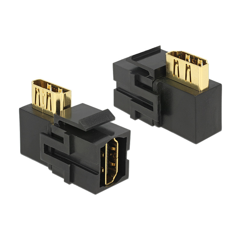 Delock Keystone Modul HDMI Buchse - HDMI Buchse 90° gewinkelt schwarz
