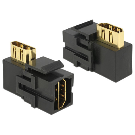 Delock Keystone Modul HDMI Buchse - HDMI Buchse 90° gewinkelt schwarz