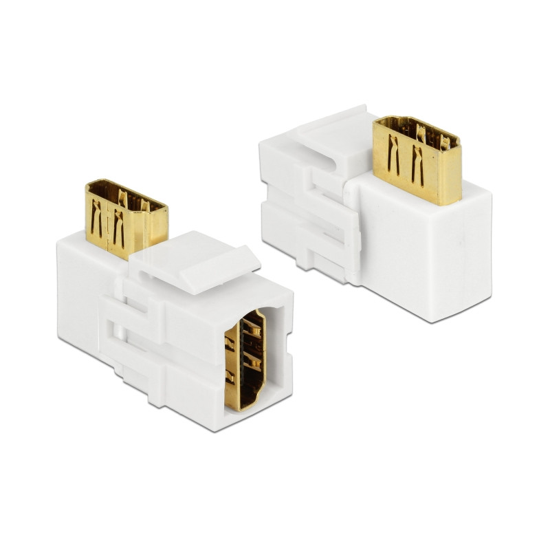 Delock Keystone Modul HDMI Buchse - HDMI Buchse 90° gewinkelt weiß