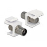 Delock Keystone Modul IEC Stecker - F Buchse weiß