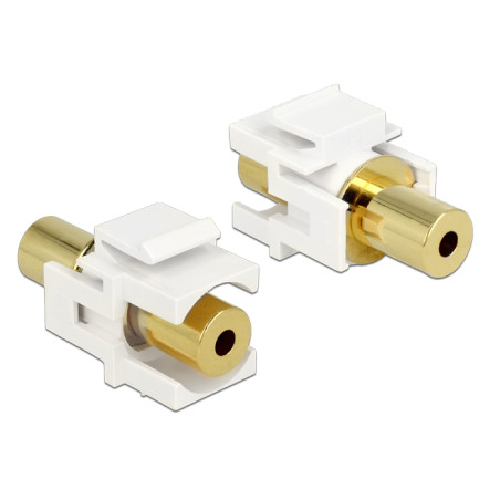 Delock Keystone Modul Klinkenbuchse 3,5 mm 4 Pin - Klinkenbuchse 3,5 mm 4 Pin vergoldet weiß