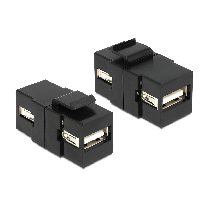 Delock Keystone Modul USB 2.0 A Buchse - USB 2.0 A Buchse schwarz