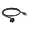Delock Keystone Modul mini DisplayPort Buchse 110° - mini DisplayPort Stecker mit Kabel schwarz