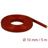 Delock Feuerfester Schutzschlauch silikonbeschichtet 5 m x 10 mm rot