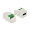 Delock Keystone Modul USB 2.0 A Buchse zu Terminalblock weiß