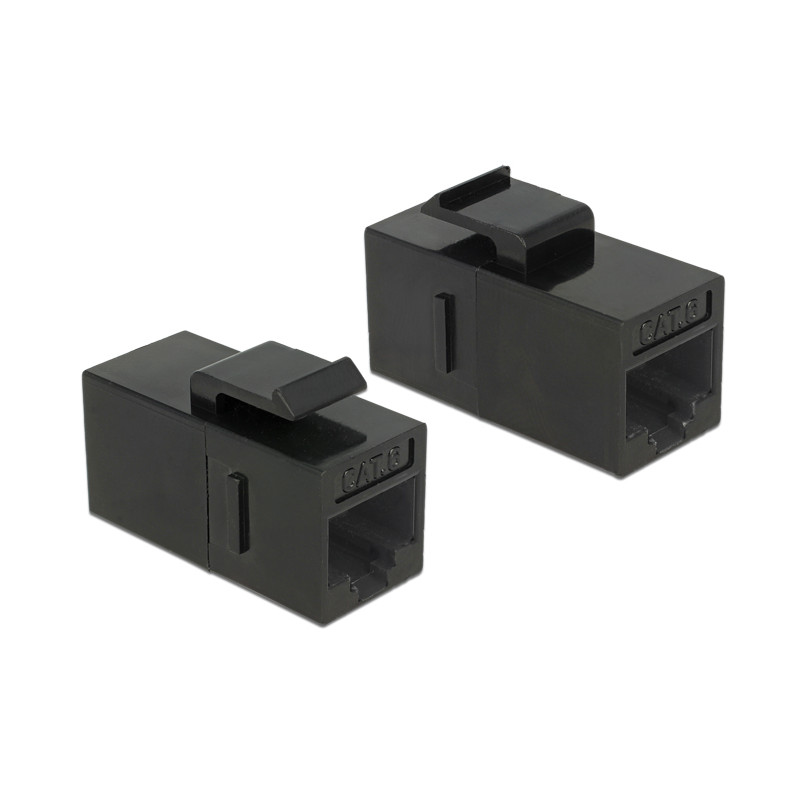 Delock Keystone Modul RJ45 Buchse - RJ45 Buchse Cat.6 UTP schwarz