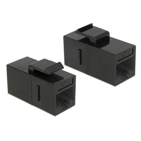 Delock Keystone Modul RJ45 Buchse - RJ45 Buchse Cat.6 UTP schwarz