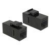 Delock Keystone Modul RJ45 Buchse - RJ45 Buchse Cat.6 UTP schwarz