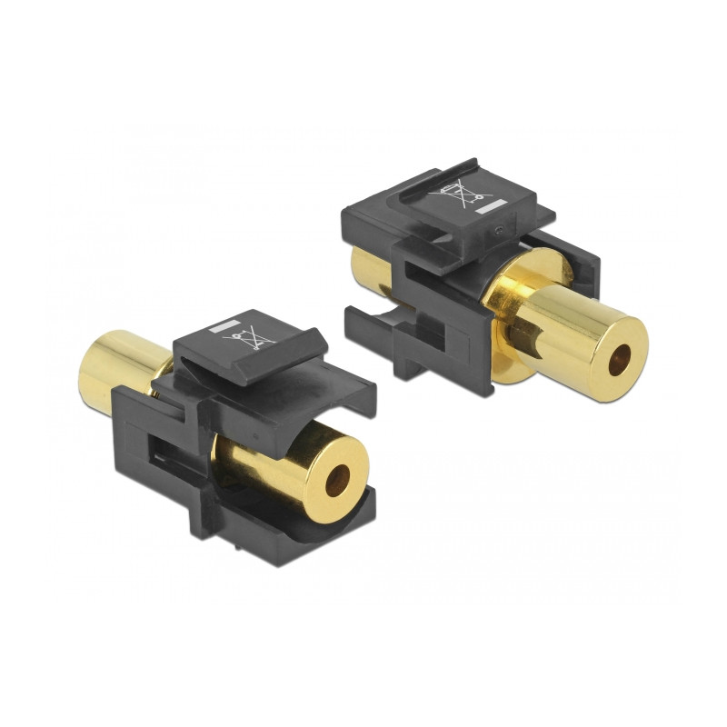 Delock Keystone Modul Klinkenbuchse 3,5 mm 4 Pin - Klinkenbuchse 3,5 mm 4 Pin vergoldet schwarz