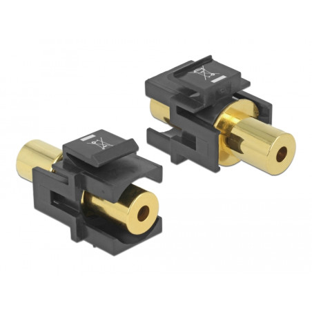 Delock Keystone Modul Klinkenbuchse 3,5 mm 4 Pin - Klinkenbuchse 3,5 mm 4 Pin vergoldet schwarz
