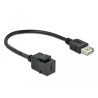 Delock Keystone Modul USB 2.0 C Buchse - USB 2.0 A Buchse mit Kabel