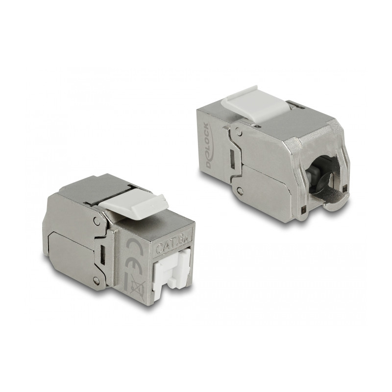 Delock Keystone Modul RJ45 Buchse - LSA Cat.6A STP Staubschutz