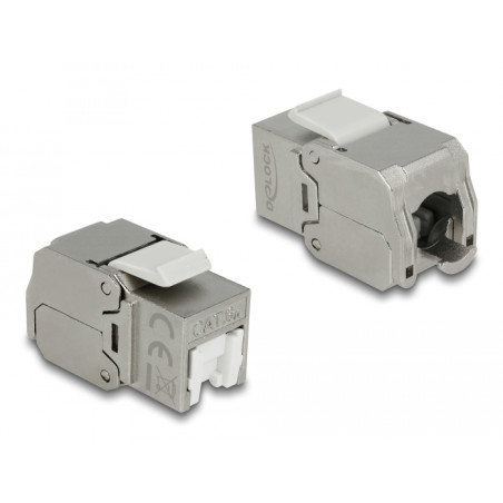 Delock Keystone Modul RJ45 Buchse - LSA Cat.6A STP Staubschutz