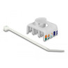 Delock Keystone Modul RJ45 Buchse - LSA Cat.6A STP Staubschutz
