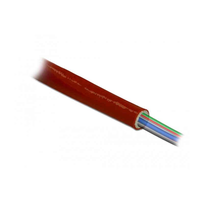 Delock Feuerfester Schutzschlauch silikonbeschichtet 5 m x 10 mm rot