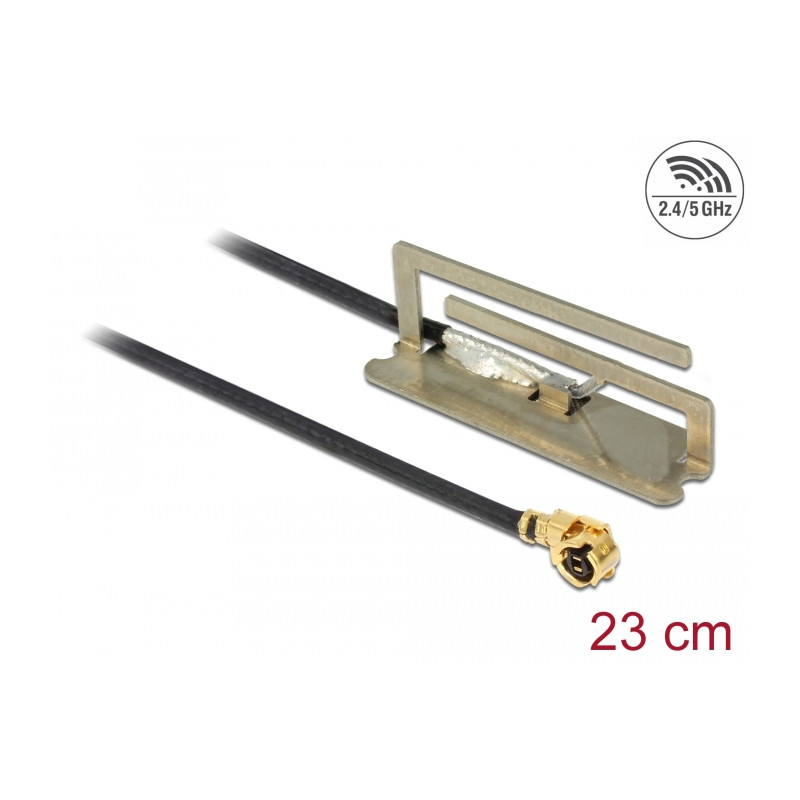 Delock WLAN 802.11 ac/a/h/b/g/n Antenne I-PEX Inc., MHF® I Stecker 1,6 dBi 23 cm PIFA intern