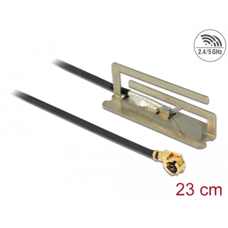 Delock WLAN 802.11 ac/a/h/b/g/n Antenne I-PEX Inc., MHF® I Stecker 1,6 dBi 23 cm PIFA intern
