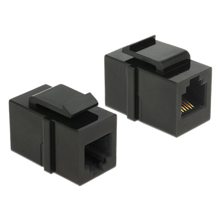 Delock Keystone Modul RJ12 Buchse - RJ12 Buchse Cat.3 schwarz