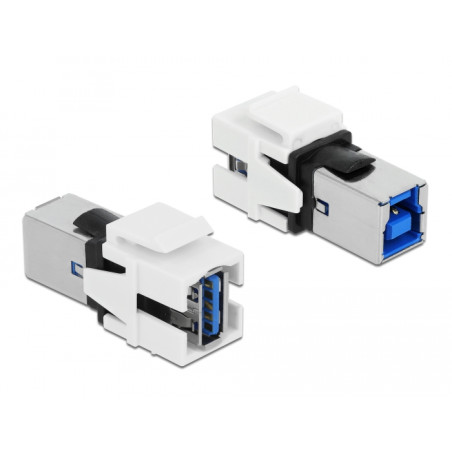 Delock Keystone Modul USB 5 Gbps A Buchse - USB 5 Gbps B Buchse weiß