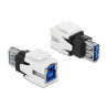 Delock Keystone Modul USB 5 Gbps A Buchse - USB 5 Gbps B Buchse weiß