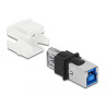 Delock Keystone Modul USB 5 Gbps A Buchse - USB 5 Gbps B Buchse weiß