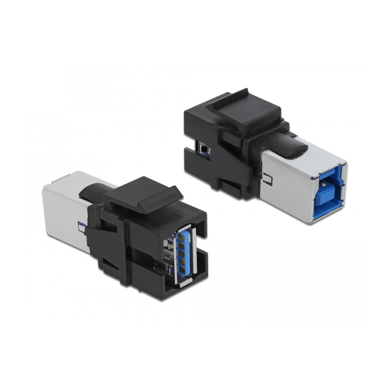 Delock Keystone Modul USB 5 Gbps A Buchse - USB 5 Gbps B Buchse schwarz