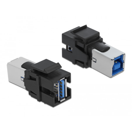 Delock Keystone Modul USB 5 Gbps A Buchse - USB 5 Gbps B Buchse schwarz