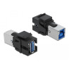 Delock Keystone Modul USB 5 Gbps A Buchse - USB 5 Gbps B Buchse schwarz