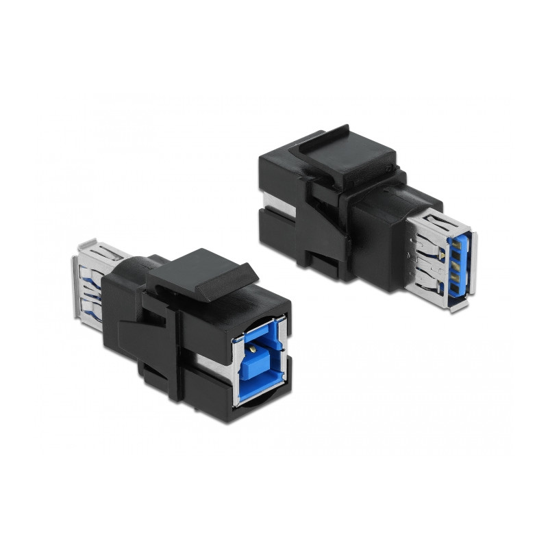 Delock Keystone Modul USB 5 Gbps A Buchse - USB 5 Gbps B Buchse schwarz