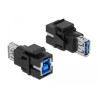 Delock Keystone Modul USB 5 Gbps A Buchse - USB 5 Gbps B Buchse schwarz