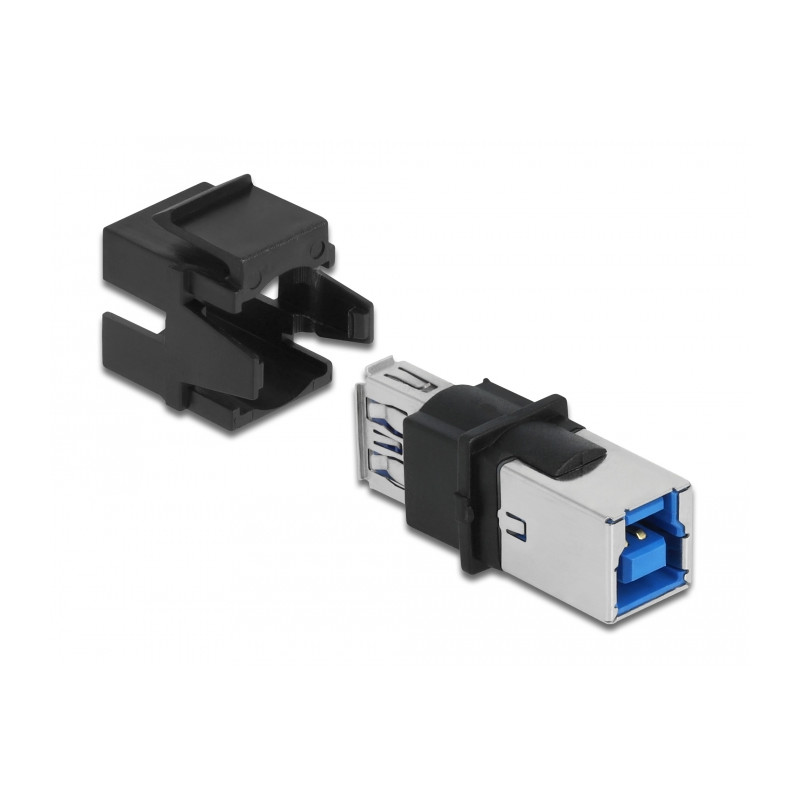 Delock Keystone Modul USB 5 Gbps A Buchse - USB 5 Gbps B Buchse schwarz