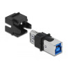 Delock Keystone Modul USB 5 Gbps A Buchse - USB 5 Gbps B Buchse schwarz