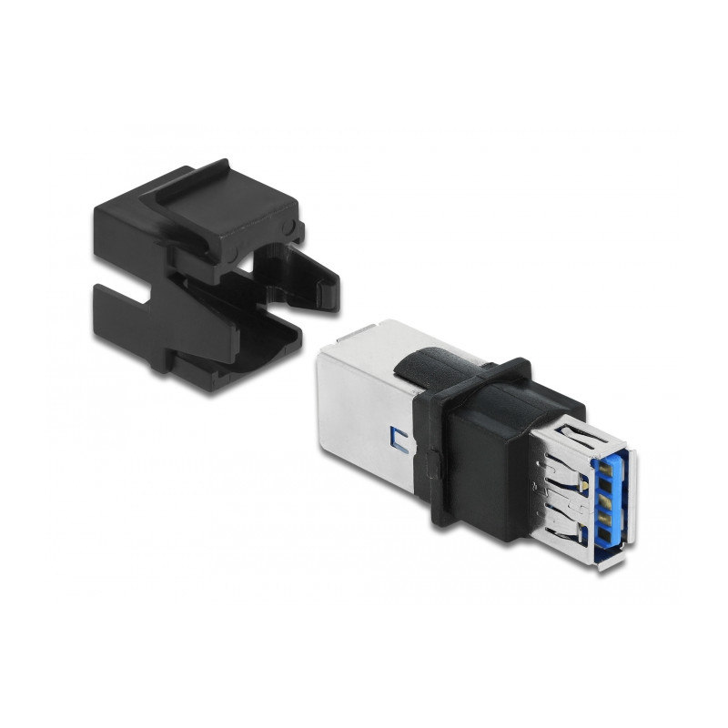 Delock Keystone Modul USB 5 Gbps A Buchse - USB 5 Gbps B Buchse schwarz