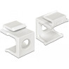 Delock Keystone Abdeckung weiß mit 8 mm Durchführung 4 Stück