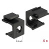Delock Keystone Abdeckung schwarz mit 8 mm Durchführung 4 Stück
