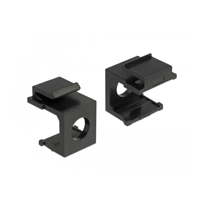 Delock Keystone Abdeckung schwarz mit 8 mm Durchführung 4 Stück