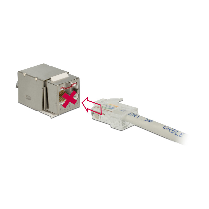 Delock Keystone Modul RJ45 Secure Cat.6 - LSA