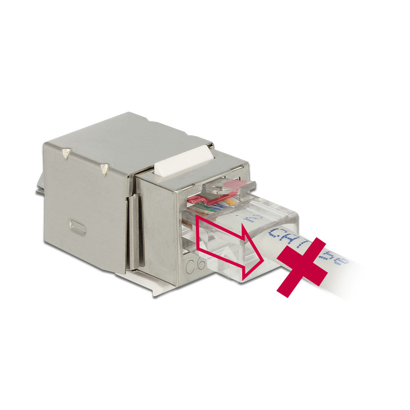 Delock Keystone Modul RJ45 Secure Cat.6 - LSA