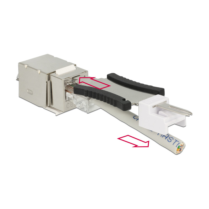 Delock Keystone Modul RJ45 Secure Cat.6 - LSA