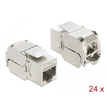 Delock Keystone Modul RJ45 Buchse - LSA Cat.6A STP 24 Stück