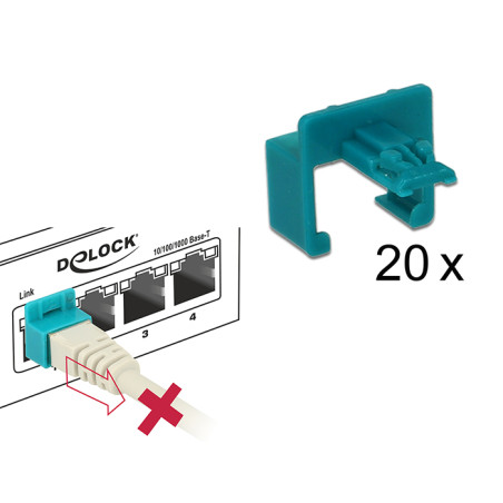 Delock RJ45 Secure Clip Starter Set 20 Stück
