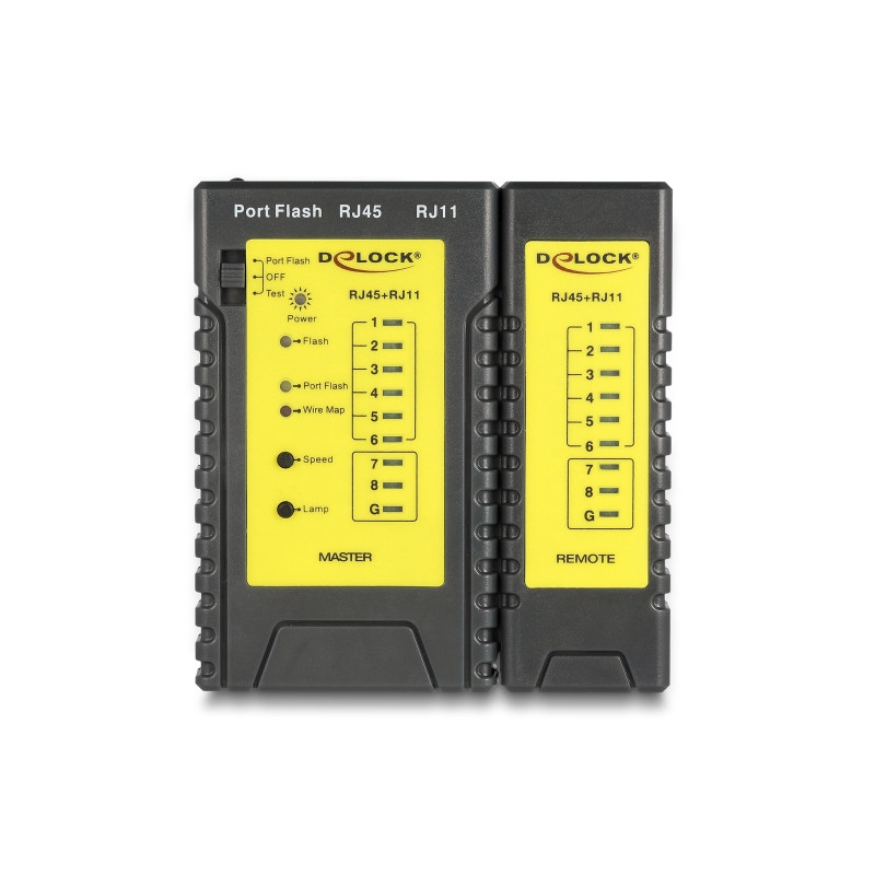 Delock Kabeltester RJ45 / RJ12 + Portfinder