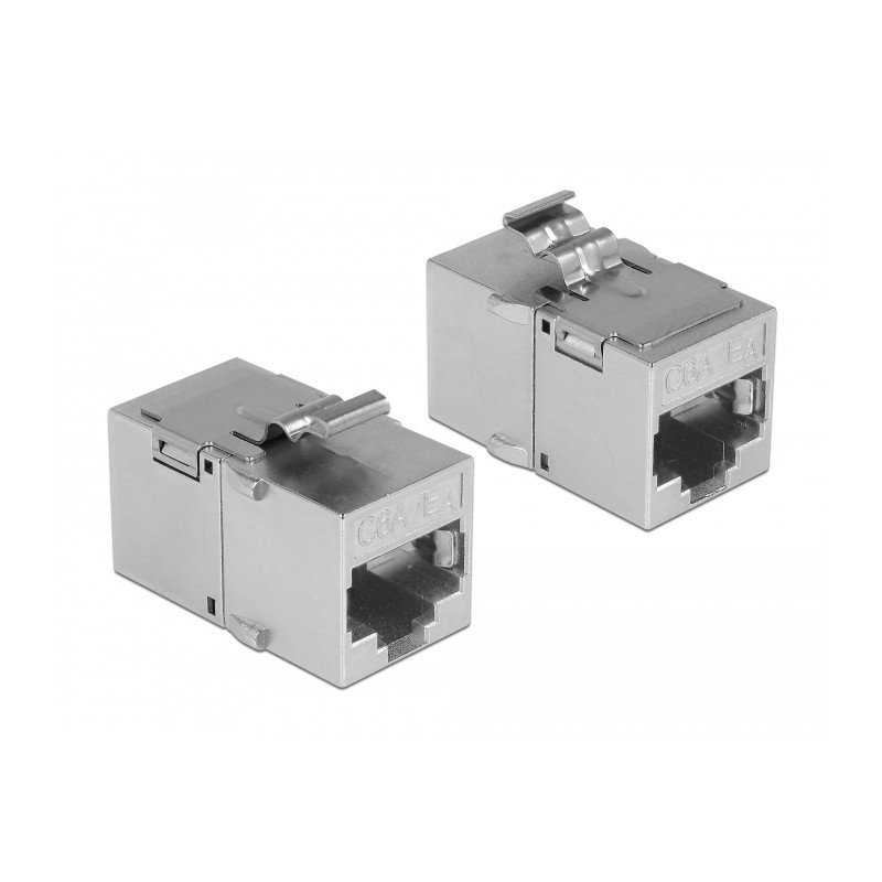 Delock Keystone Modul RJ45 Buchse - RJ45 Buchse Cat.6A Metall
