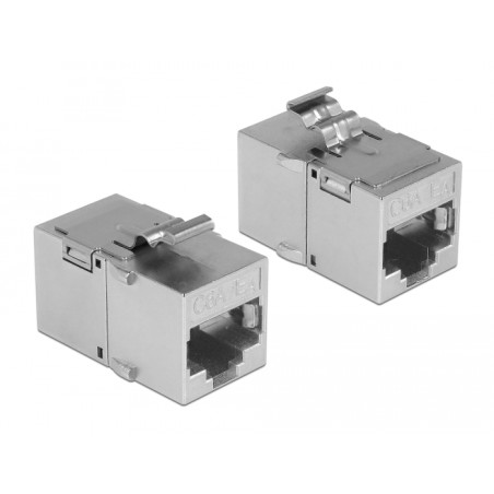 Delock Keystone Modul RJ45 Buchse - RJ45 Buchse Cat.6A Metall