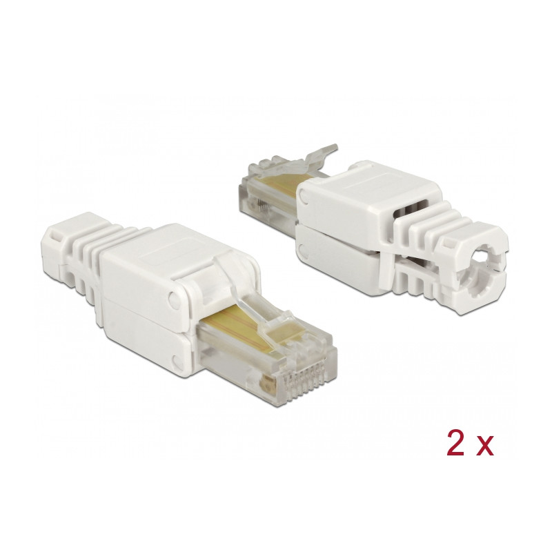 Delock RJ45 Stecker Cat.5e UTP werkzeugfrei 2 Stück
