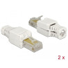 Delock RJ45 Stecker Cat.5e UTP werkzeugfrei 2 Stück